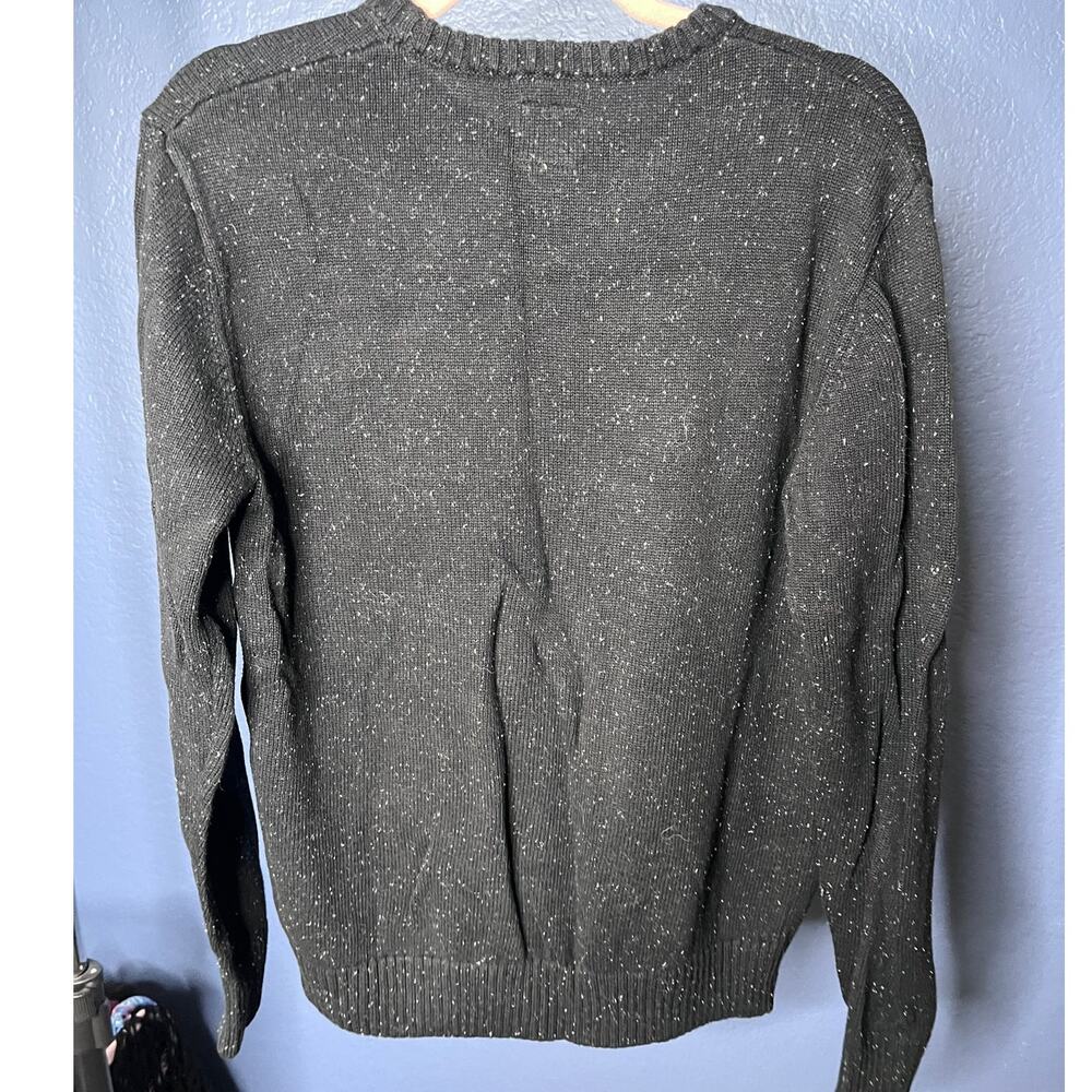RVCA Men's Neps Crewneck Sweater black knit ribbed small regular fit like new - Picture 3 of 4